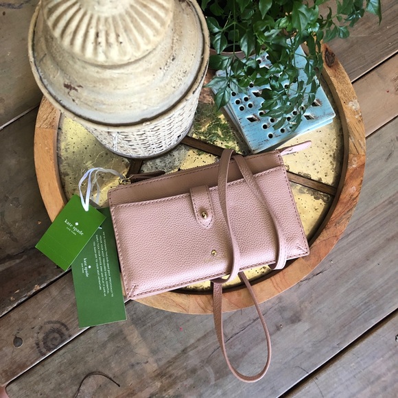 NWT Kate Spade Allegra Crossbody Wallet warmvellum - Picture 1 of 8